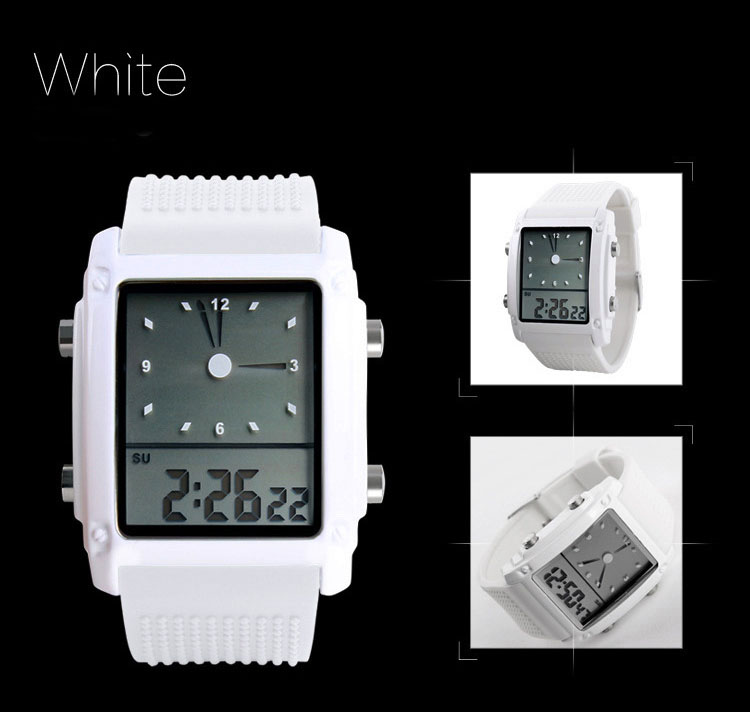Movement Fashion Trend Colorful Big Screen digital Watch Multifunction Colorful lights Student Watch