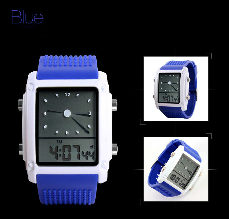 Movement Fashion Trend Colorful Big Screen digital Watch Multifunction Colorful lights Student Watch