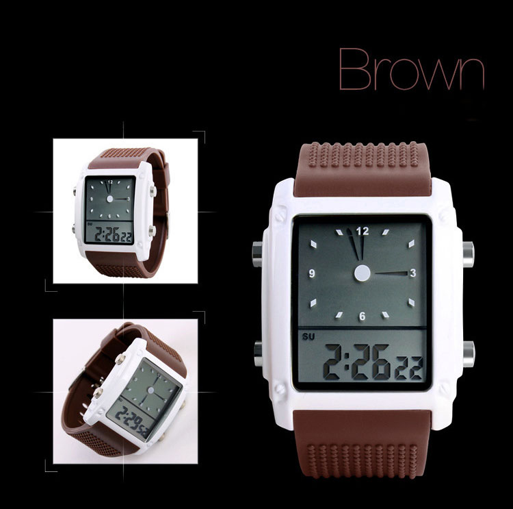 Movement Fashion Trend Colorful Big Screen digital Watch Multifunction Colorful lights Student Watch