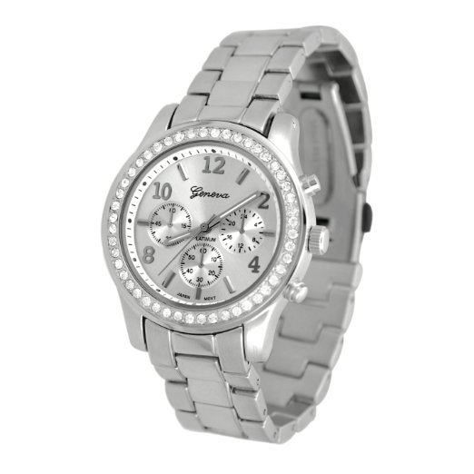 Diamond Fashion trend Men Steel Business Three Eyes Geneva Alloy Watch