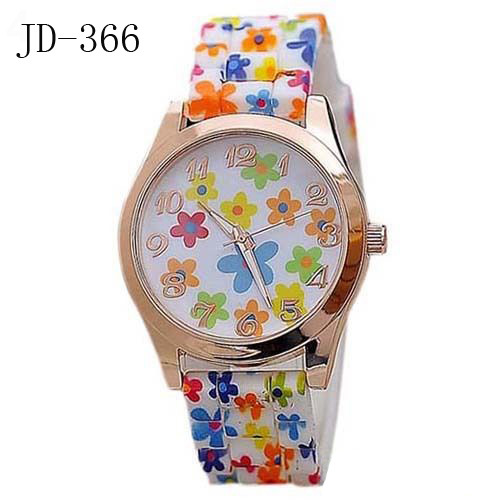 Color Print Watch  Blue And White Porcelain Color Printing Flowers Watch Fashion Trend Ms Watches