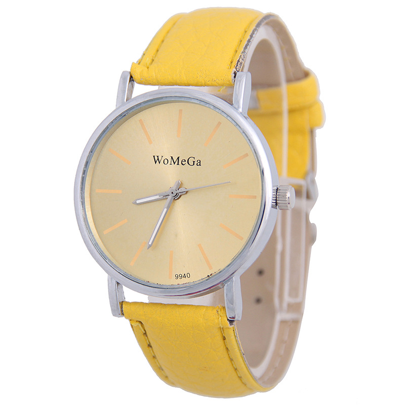 Trend fashion Leisure Silver shell Sun pattern Belt table Watch