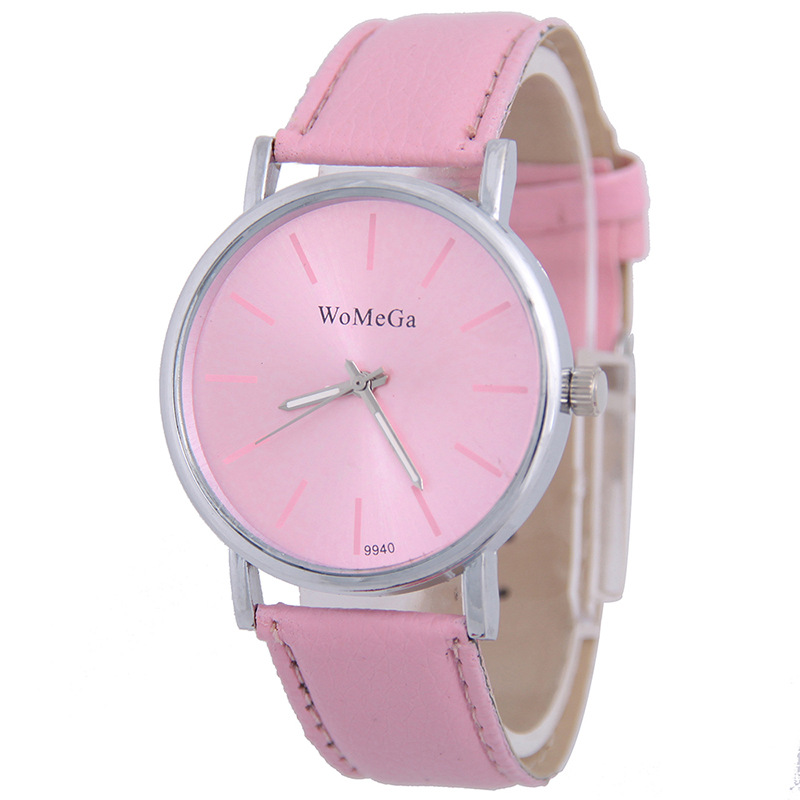 Trend fashion Leisure Silver shell Sun pattern Belt table Watch