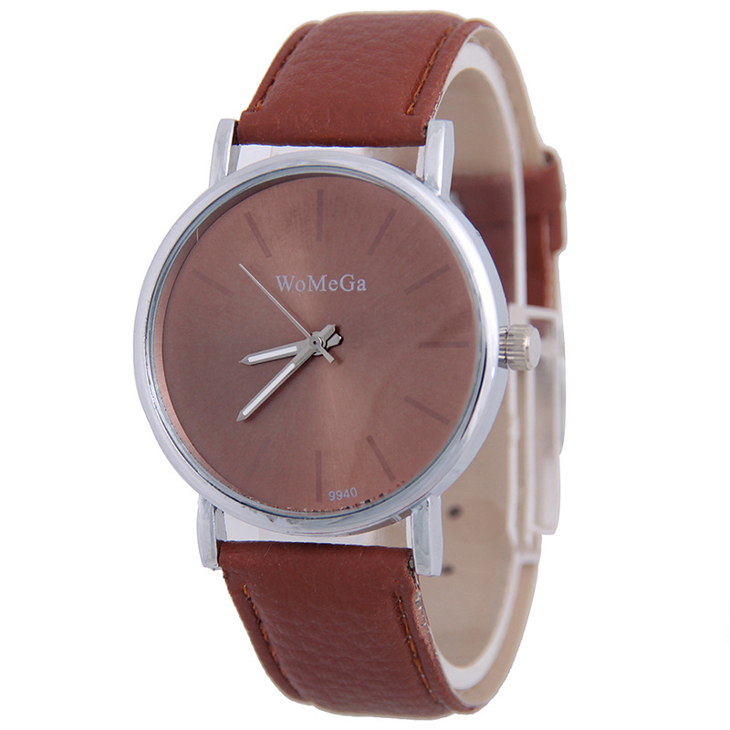 Trend fashion Leisure Silver shell Sun pattern Belt table Watch