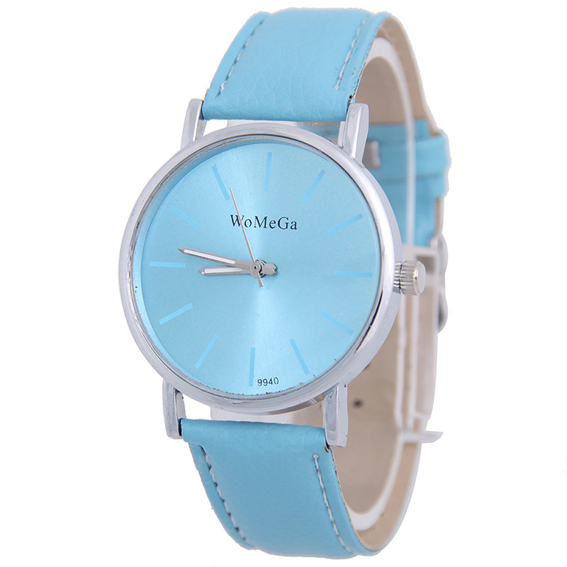 Trend fashion Leisure Silver shell Sun pattern Belt table Watch