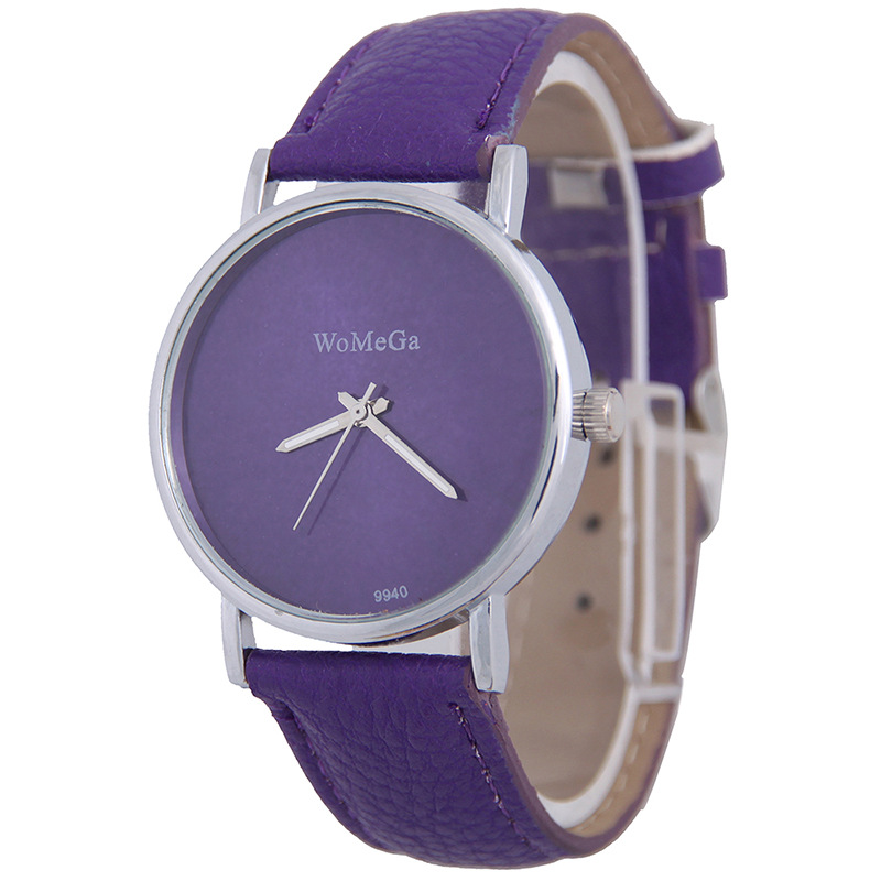 Trend fashion Leisure Silver shell Sun pattern Belt table Watch