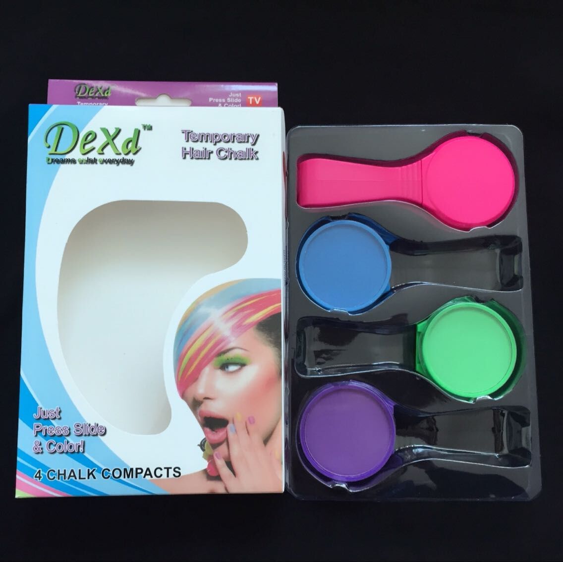 One-time Four-color Hair coloring Powder Hair coloring Powder folder  Hair coloring tool