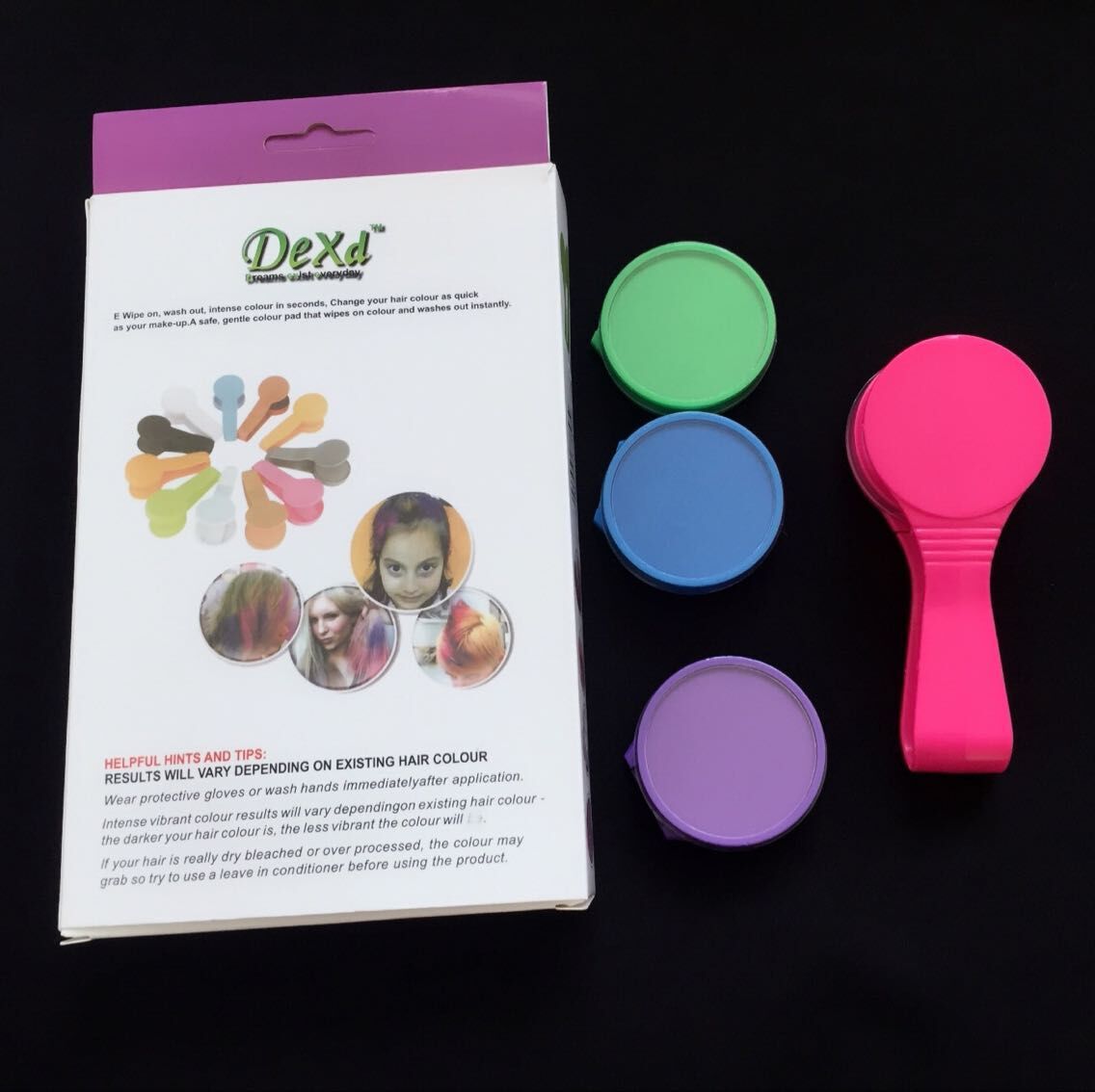 One-time Four-color Hair coloring Powder Hair coloring Powder folder  Hair coloring tool