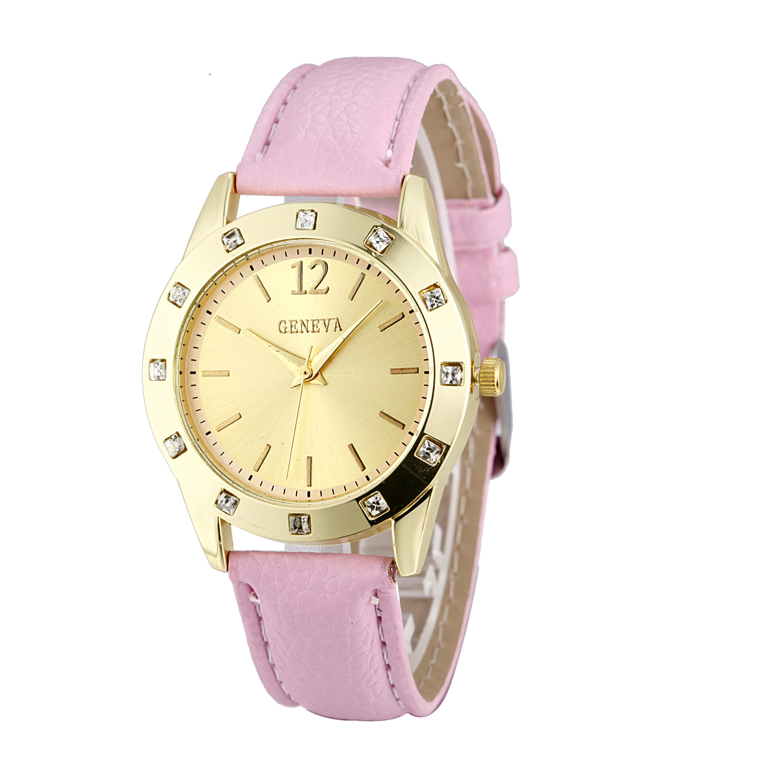 Pop Wind Personality Fashion Ms Square Drill Belt Watch Simple Scale Geneva Fashion Watch