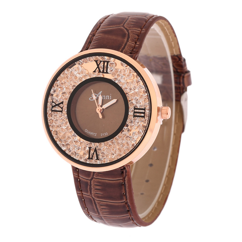 Ms Watch Western style Fashion Full Diamond Quicksand Female Models Watch Ms Watch