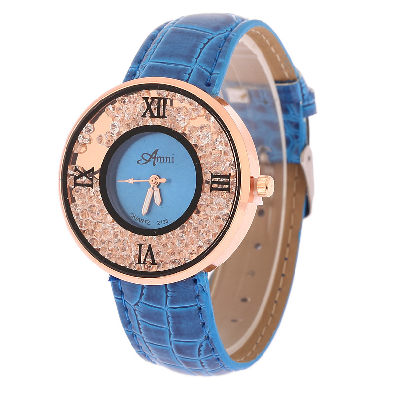 Ms Watch Western style Fashion Full Diamond Quicksand Female Models Watch Ms Watch
