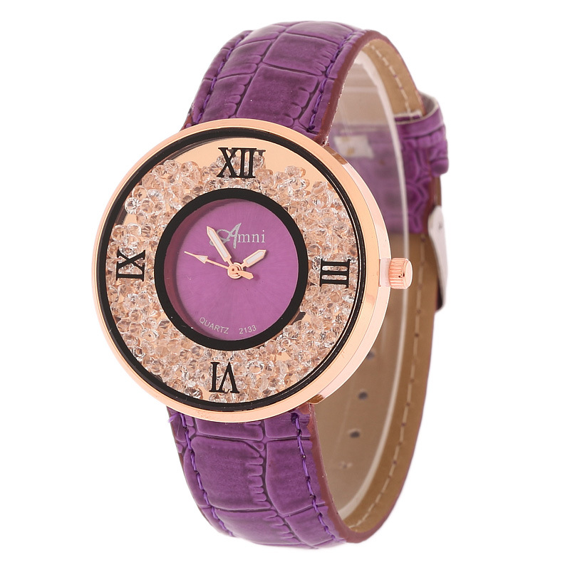 Ms Watch Western style Fashion Full Diamond Quicksand Female Models Watch Ms Watch