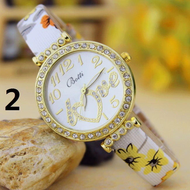 Ladies Watch Love Pattern Switzerland Quartz Watches Lover Gift Watch