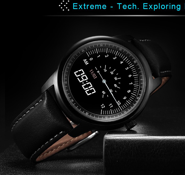 Round Screen Bluetooth Intelligent Watch Stainless Steel Fashion Heart Rate Step Wristband