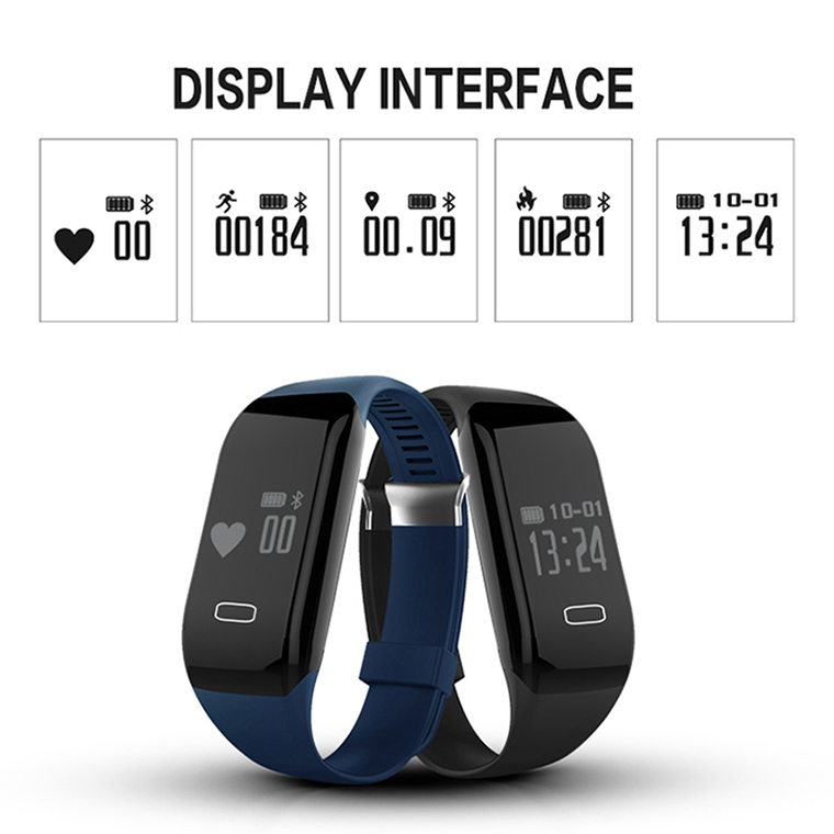 Intelligent Bluetooth Wristband Heart Rate Waterproof Movement Pedometer Sleep Monitoring