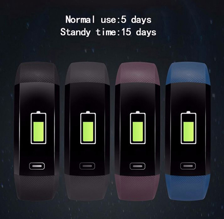 Intelligent Wristband Heart Rate Blood Pressure Blood Oxygen Six Axes Step Health Movement Wristband