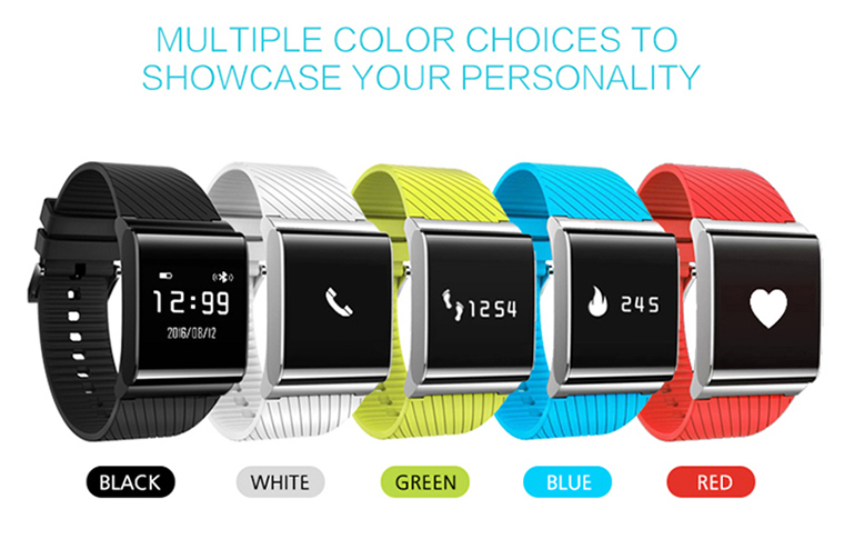 Intelligent Heart Rate Wristband Waterproof Keep Pace Sleep Monitor SMS Display Intelligent Wear