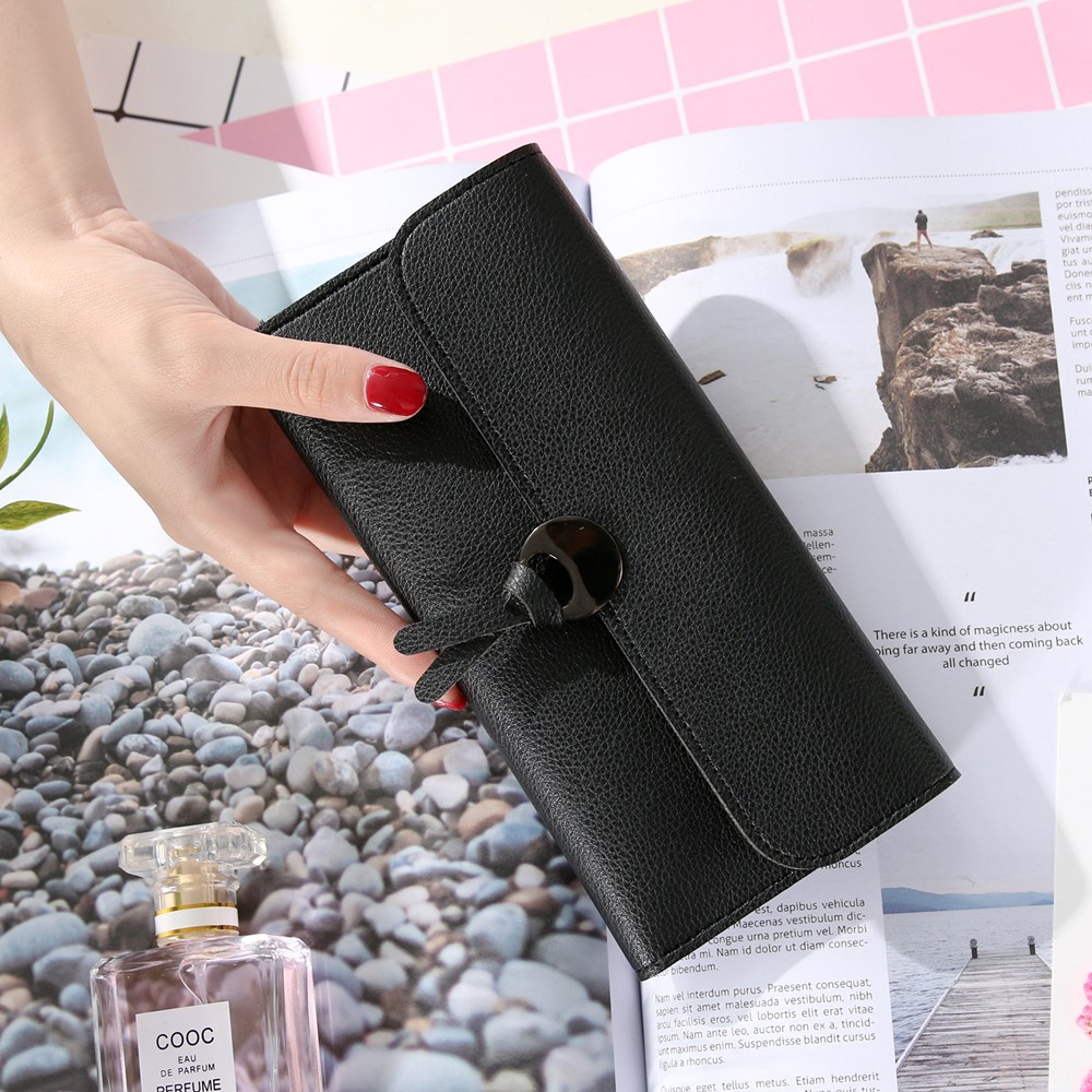 Handbag Multicolor Ms Wallet In the long Section Solid Color Knot Fold Sallet The New Lady bags