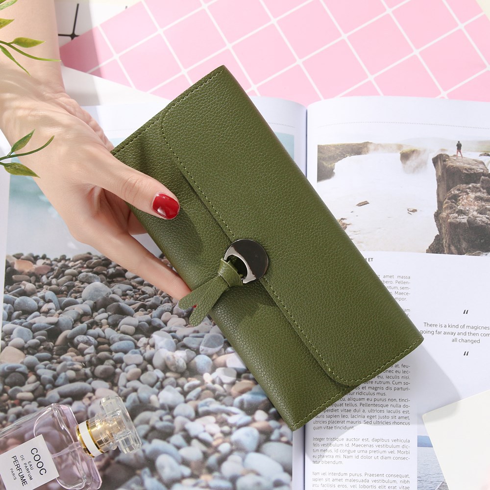 Handbag Multicolor Ms Wallet In the long Section Solid Color Knot Fold Sallet The New Lady bags