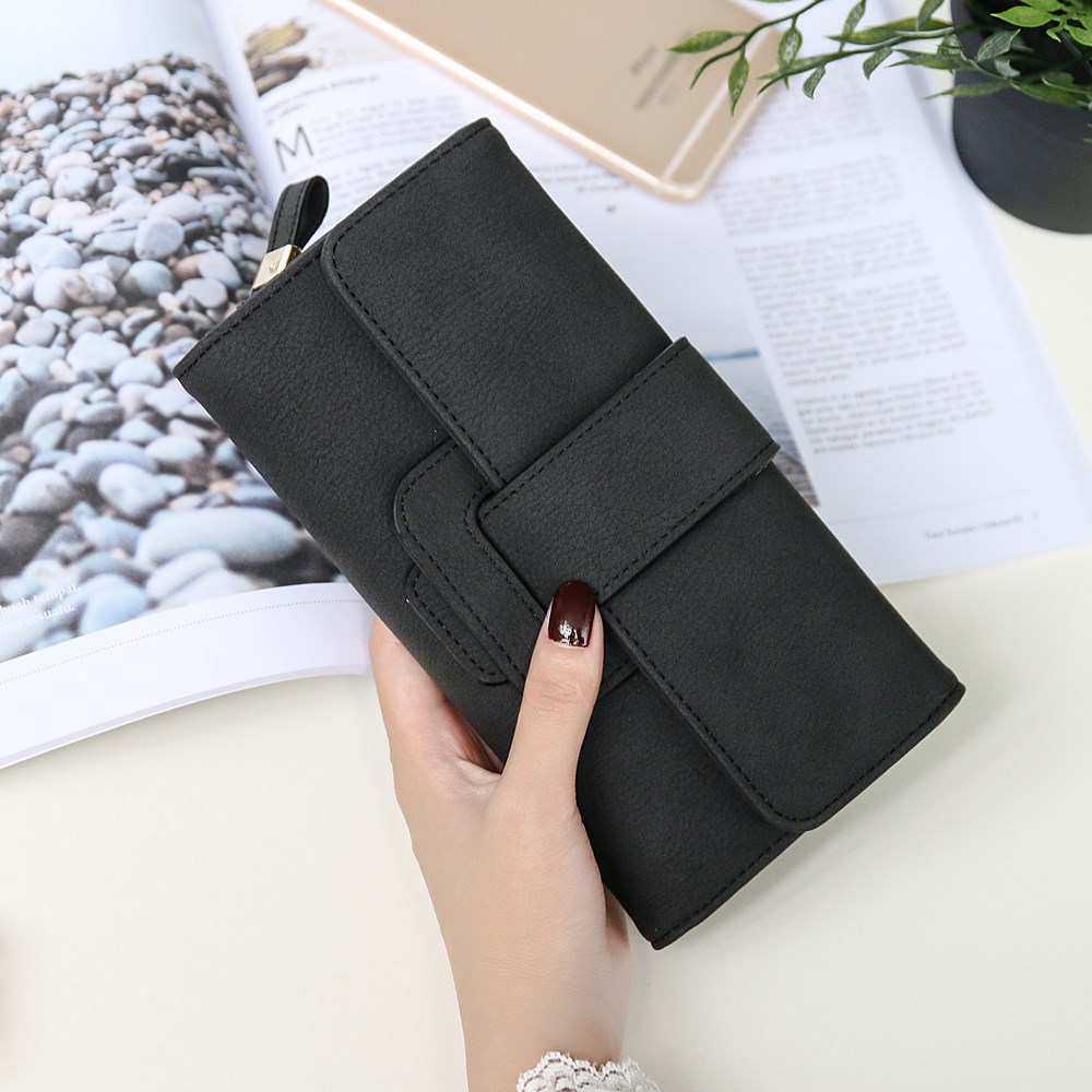Ms Wallet fashion Long Section portable Three Packs Coin Purse Multifunction Buckle Wallet Card Pack