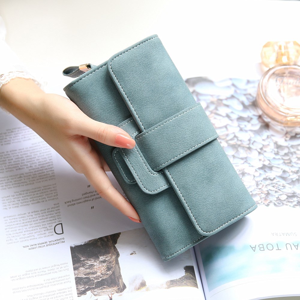 Ms Wallet fashion Long Section portable Three Packs Coin Purse Multifunction Buckle Wallet Card Pack