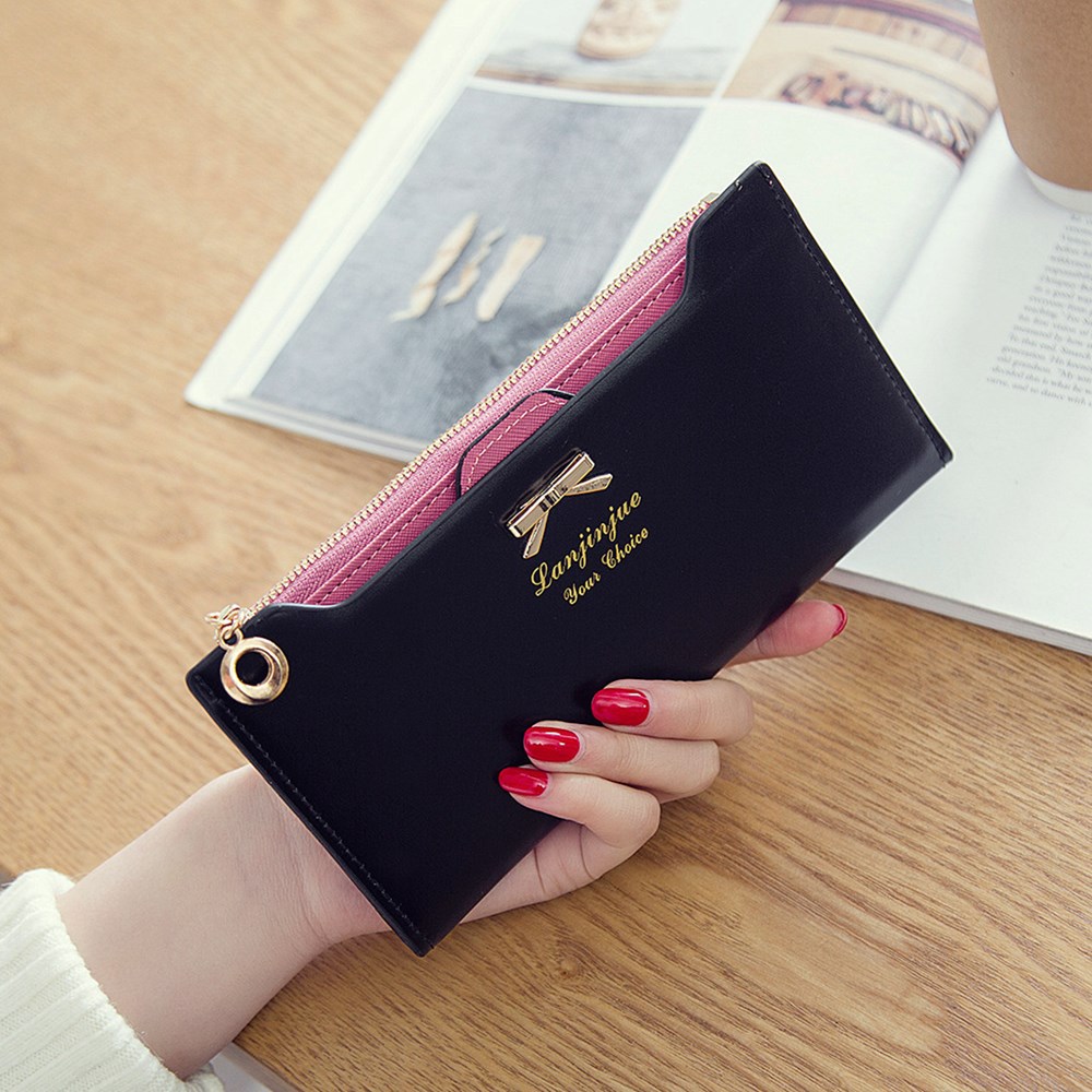 Fashion Female Wallet lovely Bow Tie Card Type Multi-card Bit Package Ms Long Section Wallet