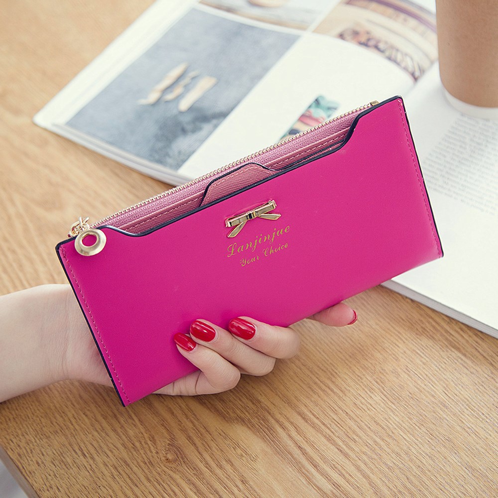 Fashion Female Wallet lovely Bow Tie Card Type Multi-card Bit Package Ms Long Section Wallet