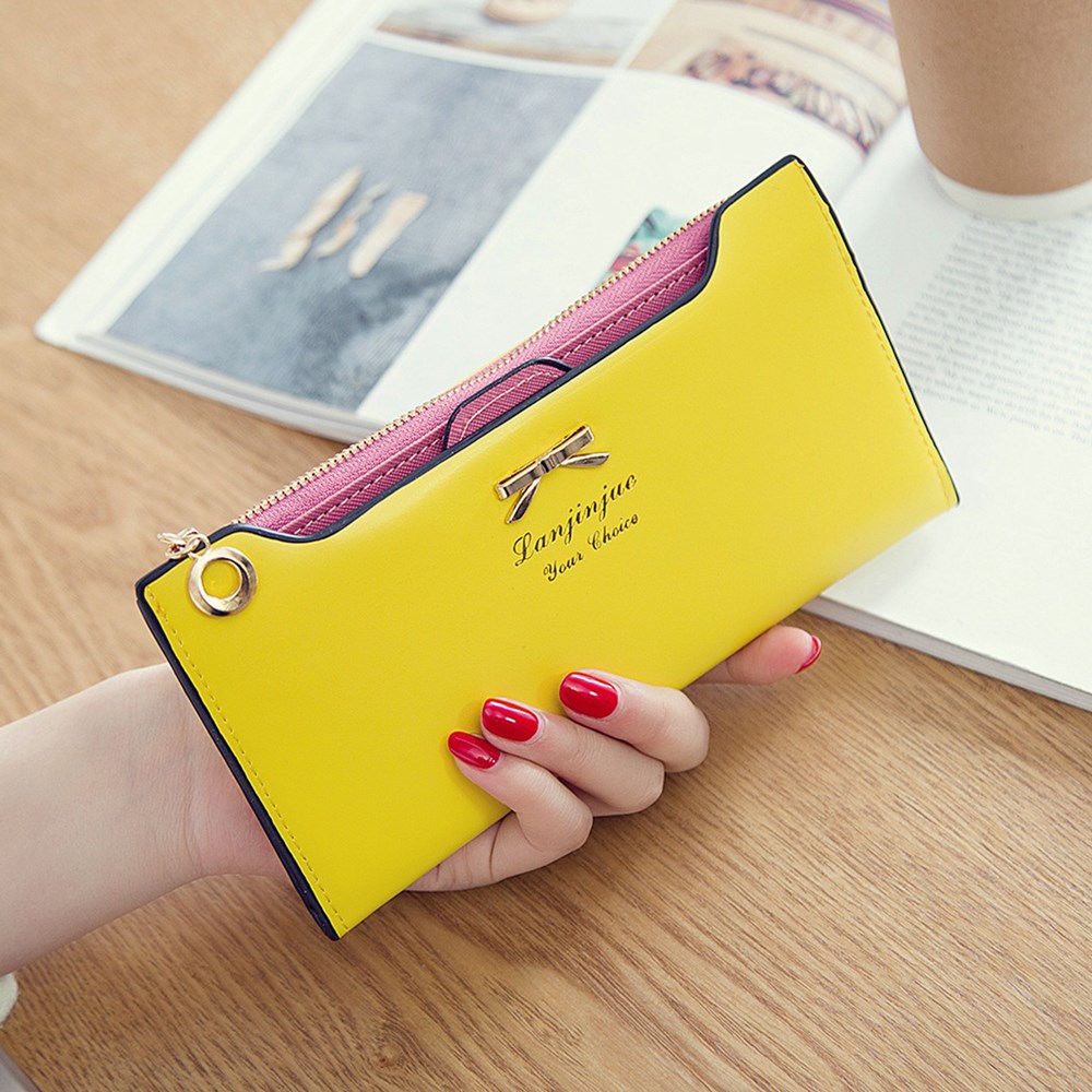 Fashion Female Wallet lovely Bow Tie Card Type Multi-card Bit Package Ms Long Section Wallet