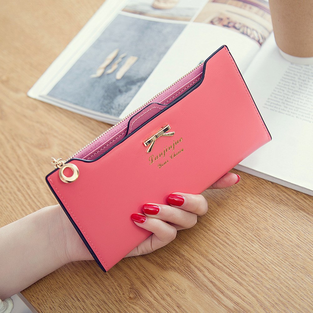 Fashion Female Wallet lovely Bow Tie Card Type Multi-card Bit Package Ms Long Section Wallet