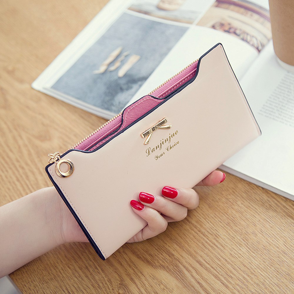 Fashion Female Wallet lovely Bow Tie Card Type Multi-card Bit Package Ms Long Section Wallet