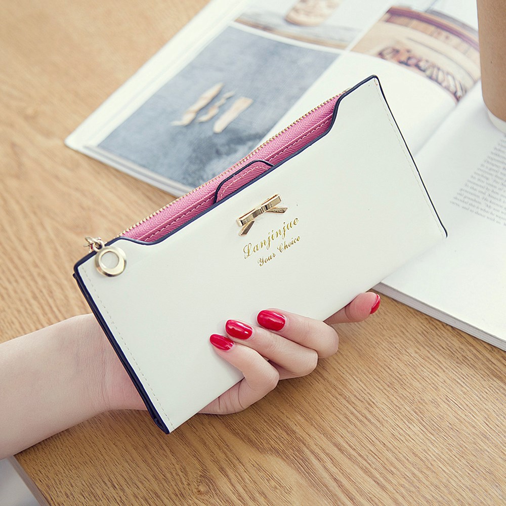 Fashion Female Wallet lovely Bow Tie Card Type Multi-card Bit Package Ms Long Section Wallet