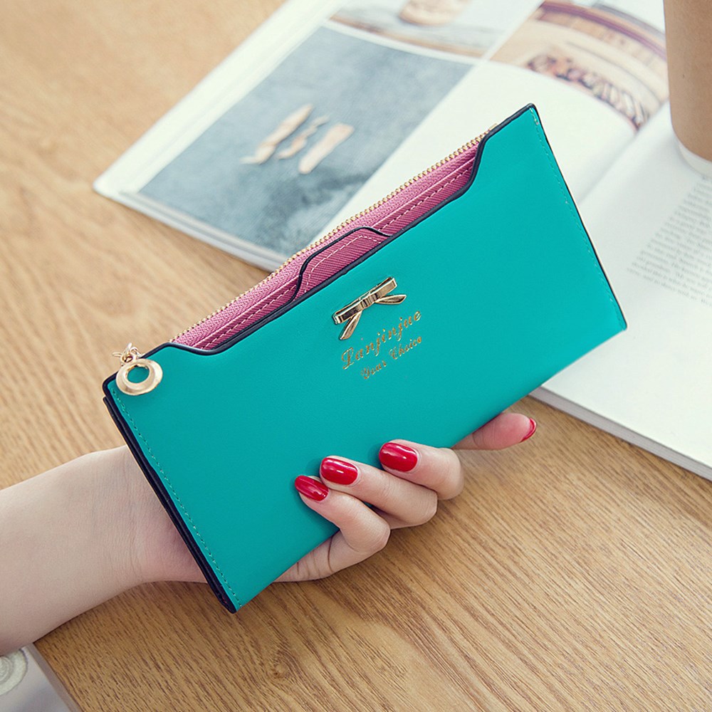 Fashion Female Wallet lovely Bow Tie Card Type Multi-card Bit Package Ms Long Section Wallet