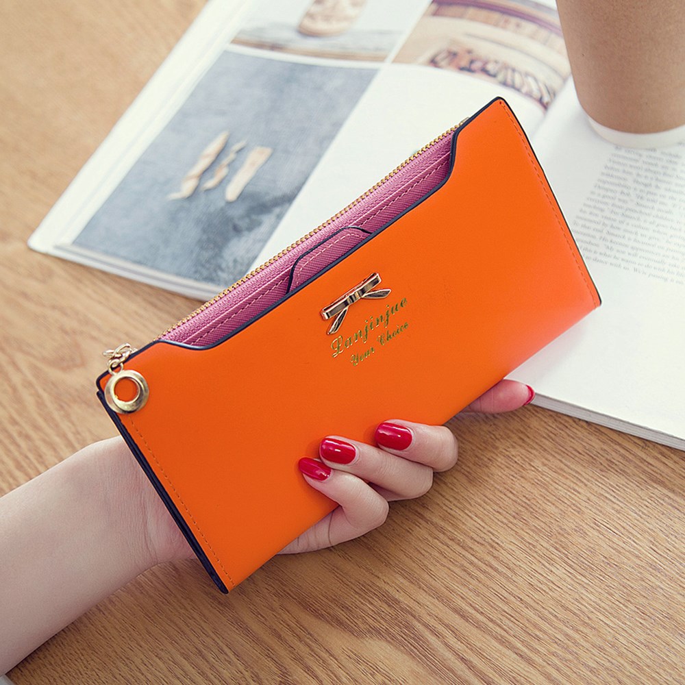 Fashion Female Wallet lovely Bow Tie Card Type Multi-card Bit Package Ms Long Section Wallet