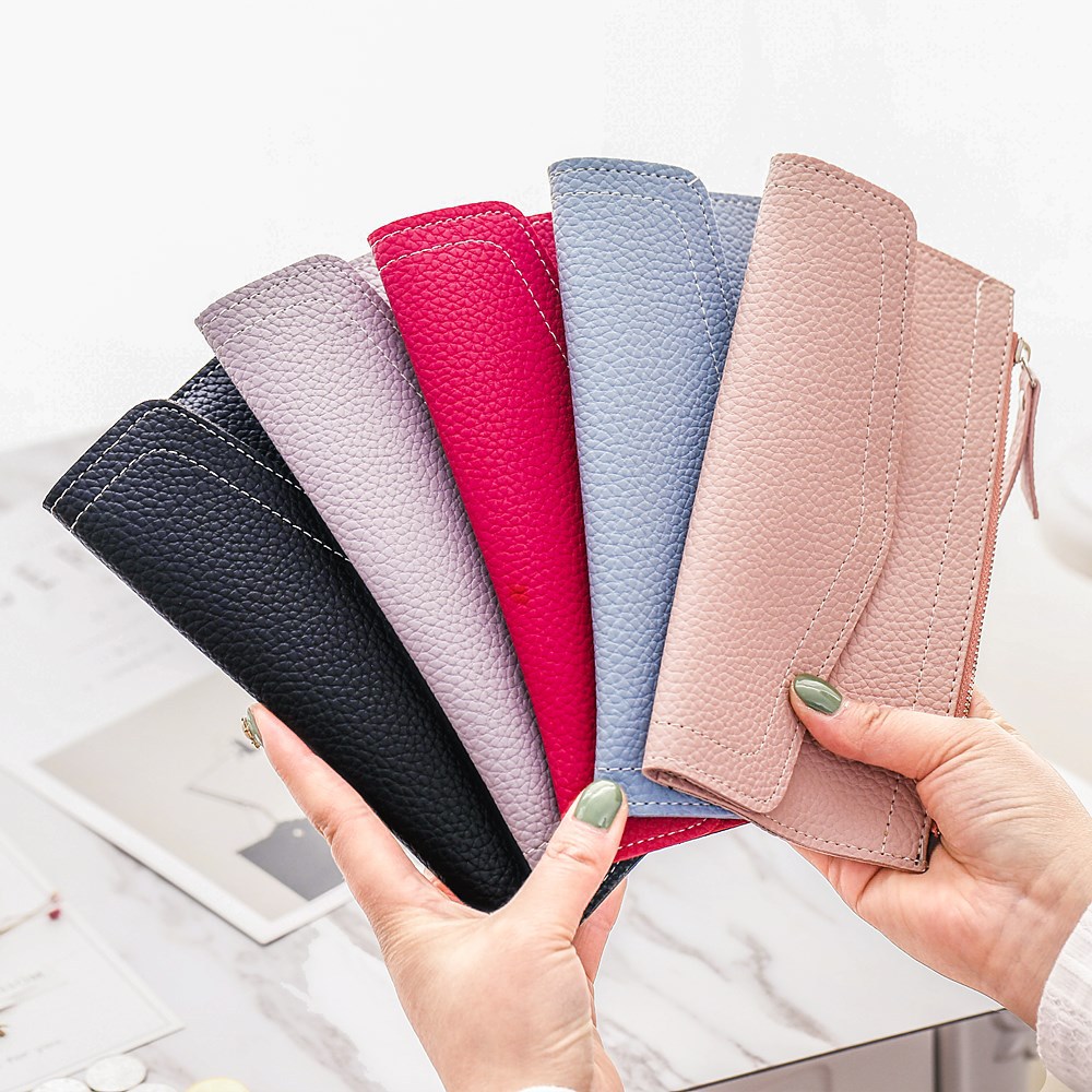 Ms Long Section Wallet Retro Lady Bags Coin Purse Fashion Ms Hand Bag