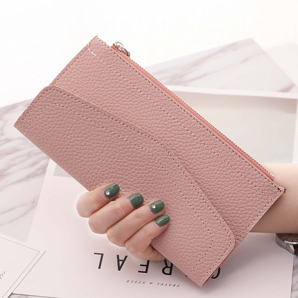 Ms Long Section Wallet Retro Lady Bags Coin Purse Fashion Ms Hand Bag