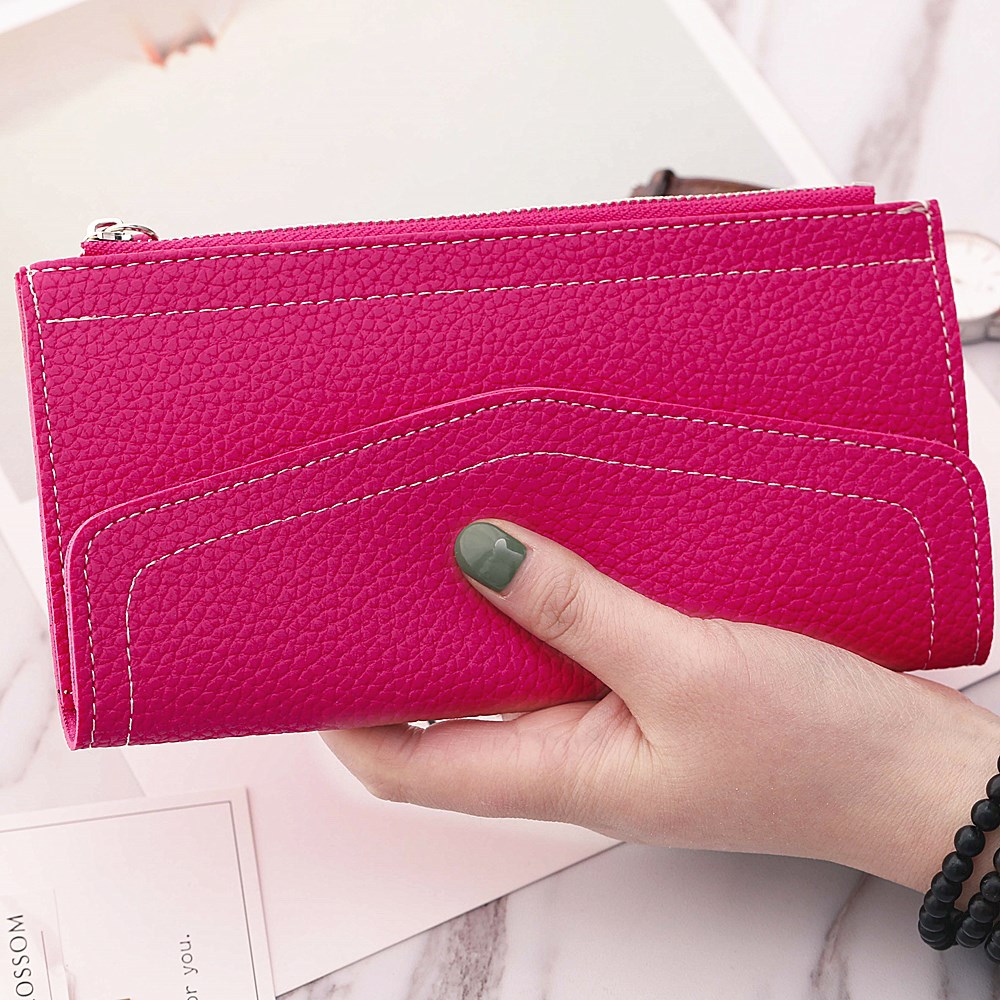 Ms Long Section Wallet Retro Lady Bags Coin Purse Fashion Ms Hand Bag