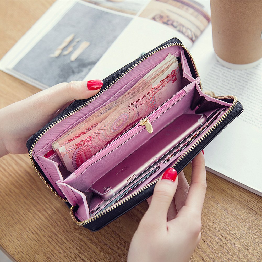 The New Long Section Ms Wallet Fashion Zipper Card Pack Female Hand bag Coin Purse