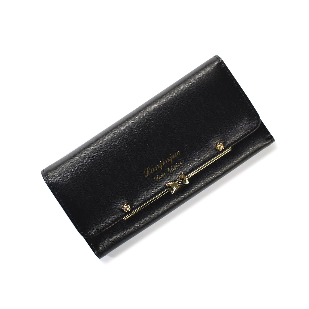 Ms Wallet Buckle Lovely Female Student Three Fold Wallet Female Long Section High Quality Wallet