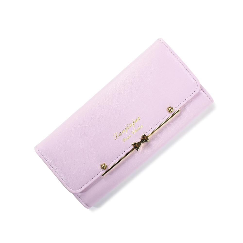 Ms Wallet Buckle Lovely Female Student Three Fold Wallet Female Long Section High Quality Wallet