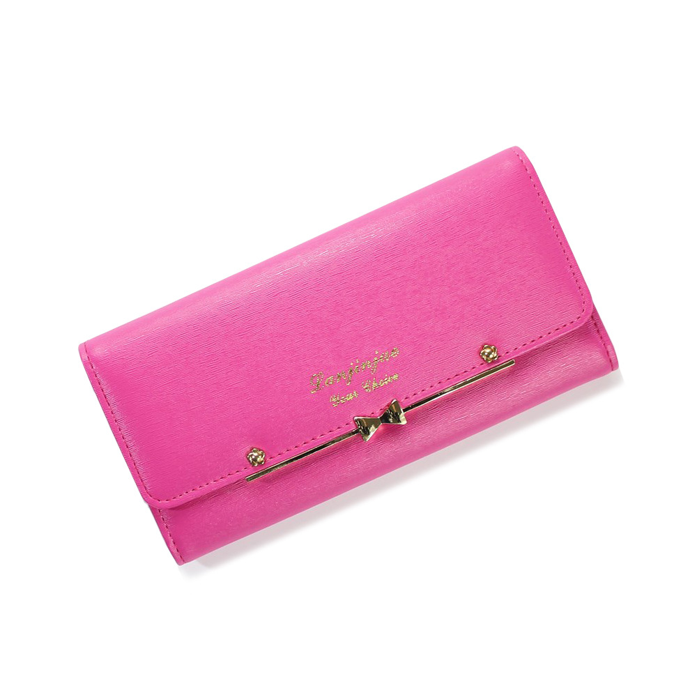 Ms Wallet Buckle Lovely Female Student Three Fold Wallet Female Long Section High Quality Wallet