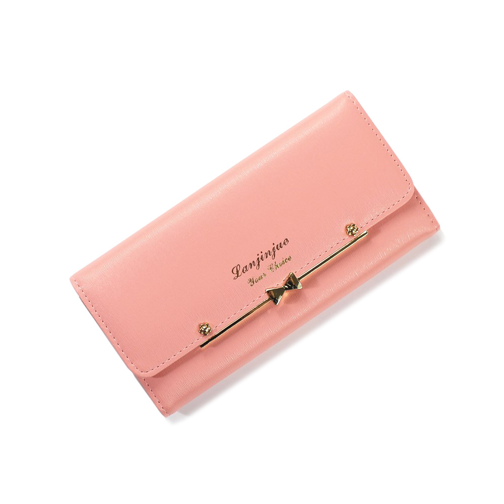 Ms Wallet Buckle Lovely Female Student Three Fold Wallet Female Long Section High Quality Wallet