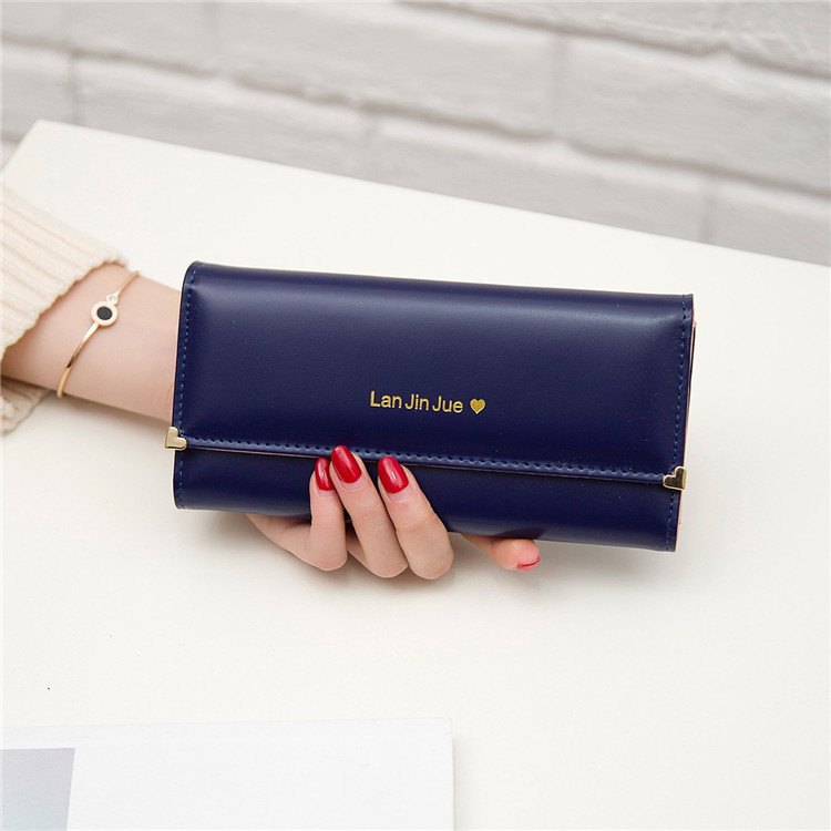 Fashion Student Hand bag Love Three Fold High Capacity Card Pack Wallet
