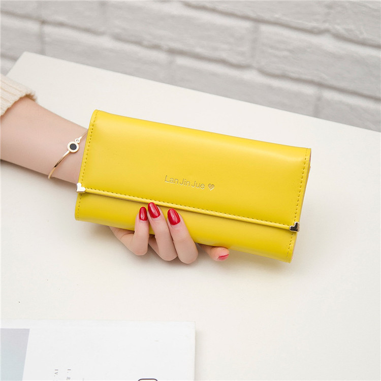 Fashion Student Hand bag Love Three Fold High Capacity Card Pack Wallet