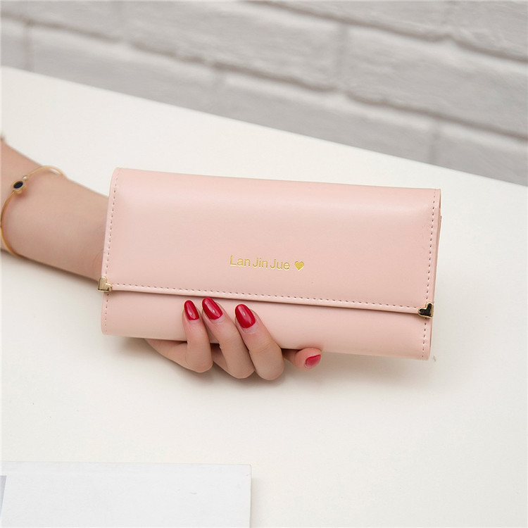 Fashion Student Hand bag Love Three Fold High Capacity Card Pack Wallet