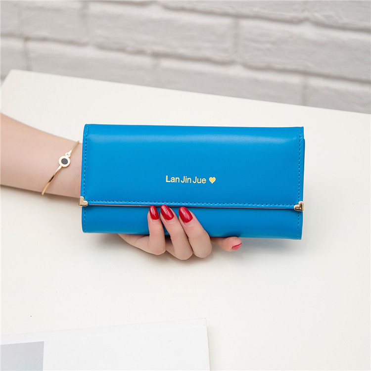 Fashion Student Hand bag Love Three Fold High Capacity Card Pack Wallet