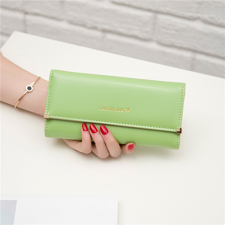 Fashion Student Hand bag Love Three Fold High Capacity Card Pack Wallet