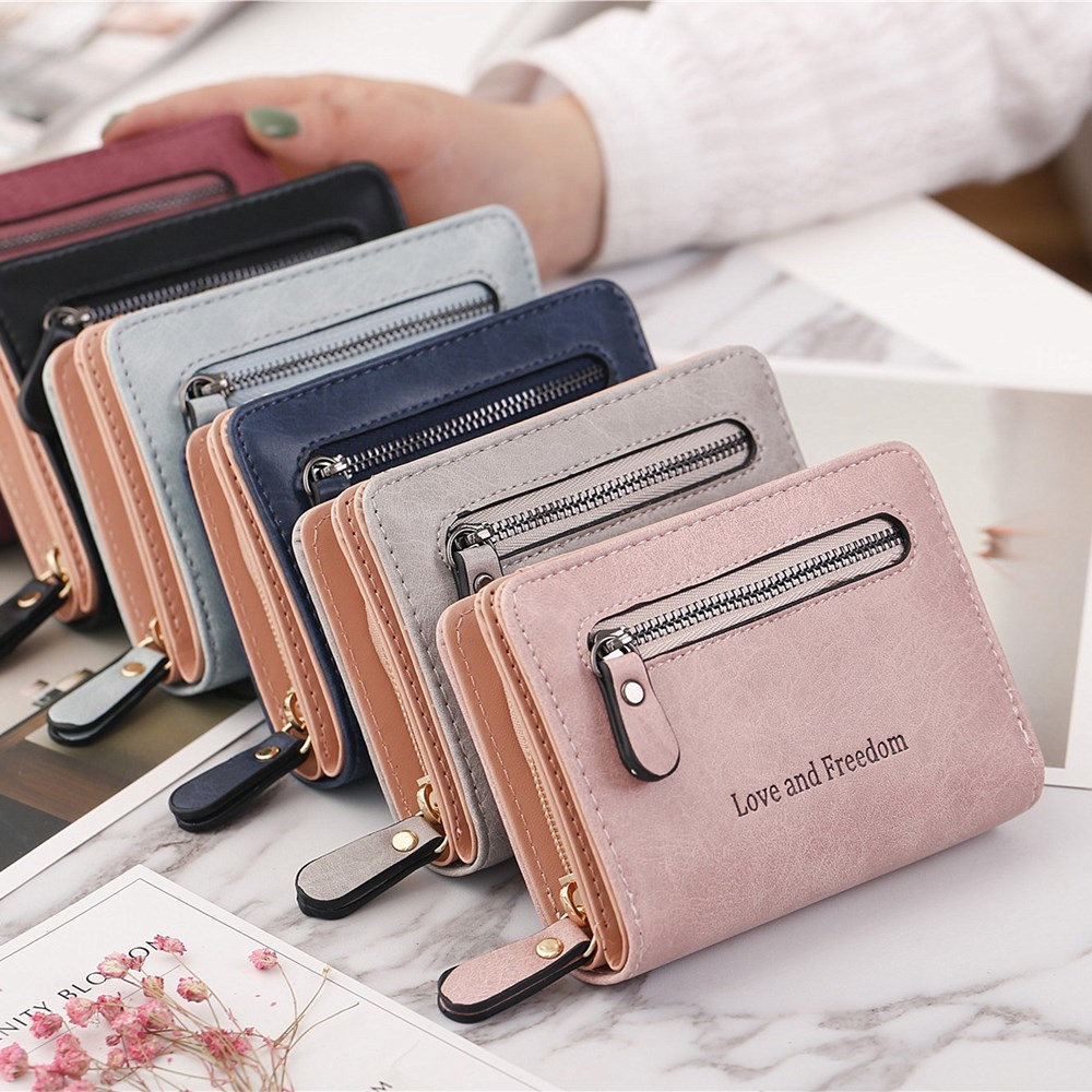 Ms Short Section wallet 2 Fold Student PU Wallet Fashion Hand Bag