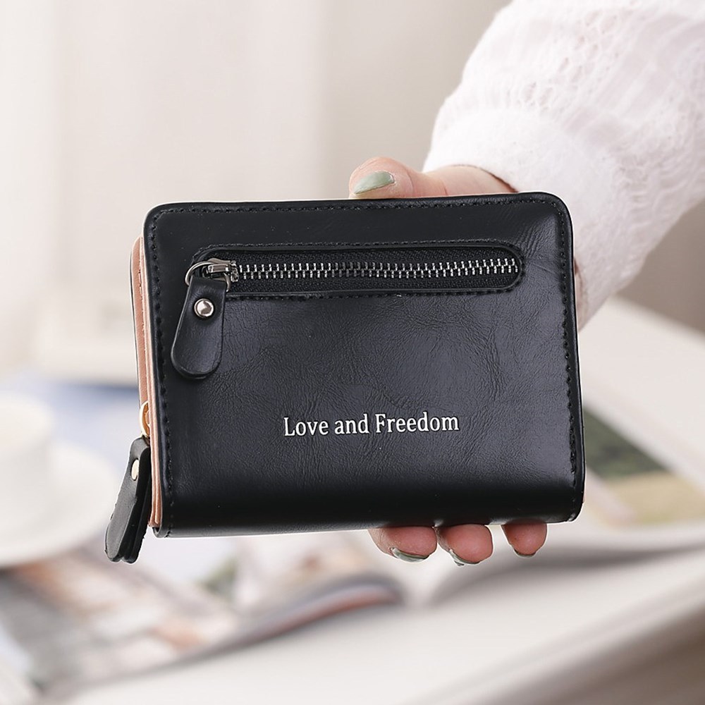 Ms Short Section wallet 2 Fold Student PU Wallet Fashion Hand Bag