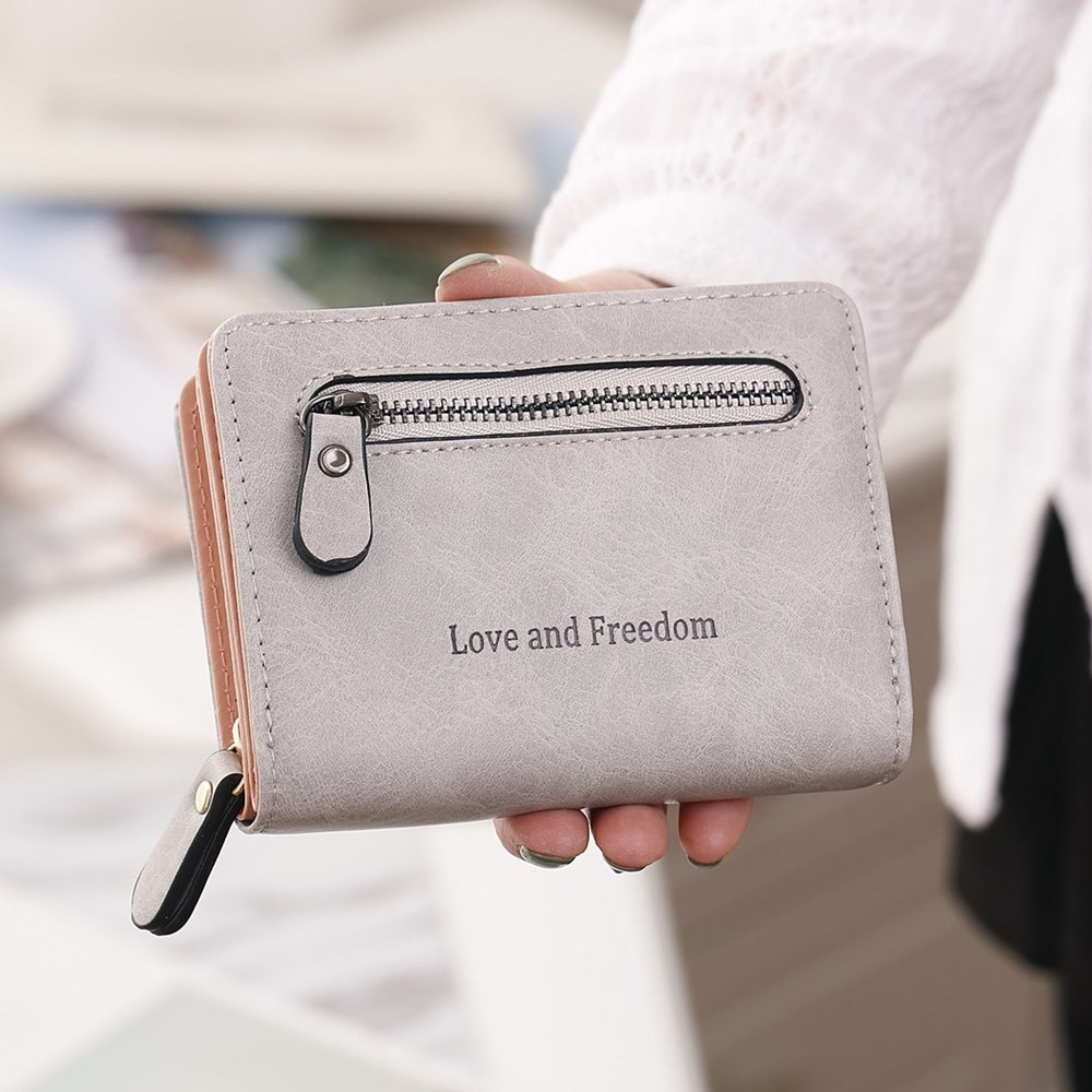 Ms Short Section wallet 2 Fold Student PU Wallet Fashion Hand Bag