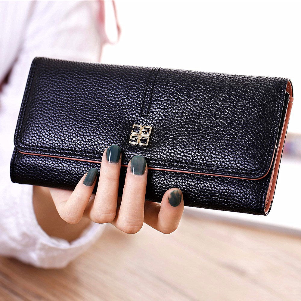 Ms Wallet Long Section Western Style Fashion Multifunction Buckle Soft Wallet Female Wallet
